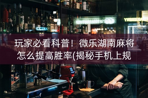玩家必看科普！微乐湖南麻将怎么提高胜率(揭秘手机上规律攻略)