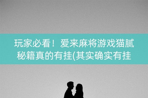 玩家必看！爱来麻将游戏猫腻秘籍真的有挂(其实确实有挂)