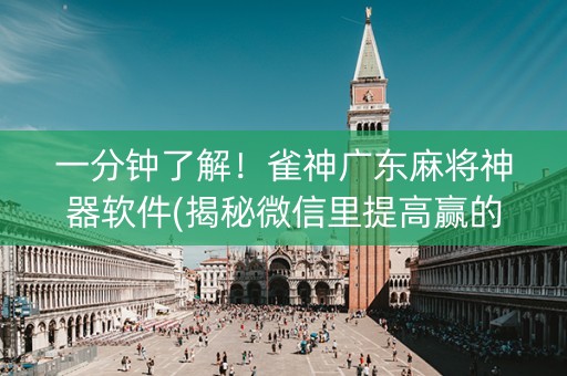 一分钟了解！雀神广东麻将神器软件(揭秘微信里提高赢的概率)