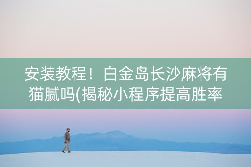 安装教程！白金岛长沙麻将有猫腻吗(揭秘小程序提高胜率)