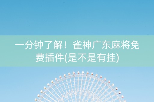 一分钟了解！雀神广东麻将免费插件(是不是有挂)