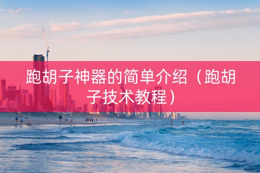 跑胡子神器的简单介绍（跑胡子技术教程）