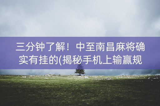 三分钟了解！中至南昌麻将确实有挂的(揭秘手机上输赢规律)