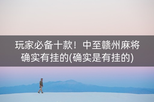 玩家必备十款！中至赣州麻将确实有挂的(确实是有挂的)