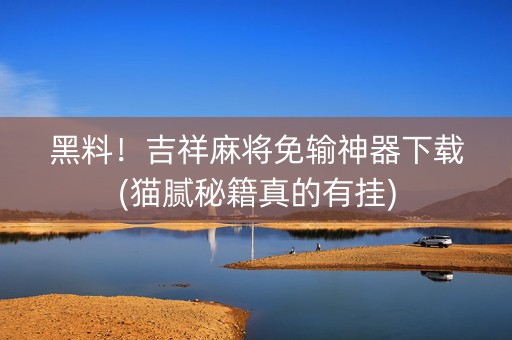 黑料！吉祥麻将免输神器下载(猫腻秘籍真的有挂)