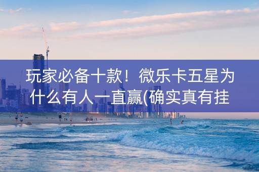 玩家必备十款！微乐卡五星为什么有人一直赢(确实真有挂)