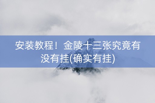安装教程！金陵十三张究竟有没有挂(确实有挂)