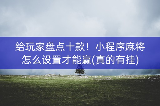 给玩家盘点十款！小程序麻将怎么设置才能赢(真的有挂)