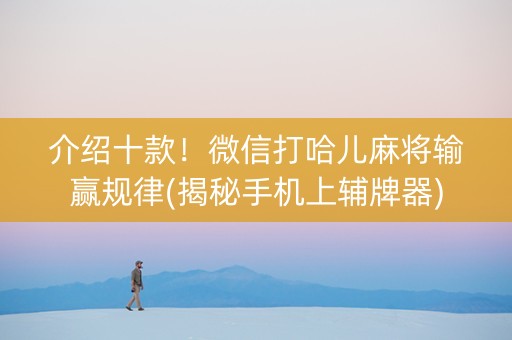 介绍十款！微信打哈儿麻将输赢规律(揭秘手机上辅牌器)