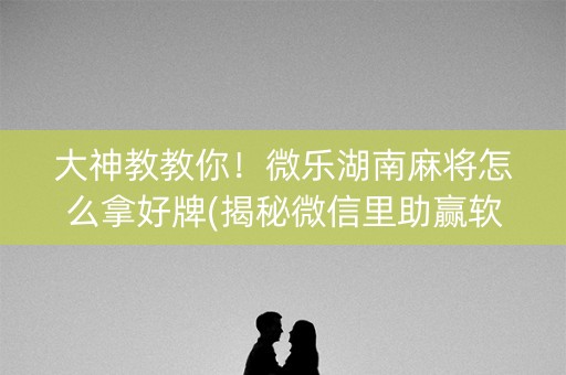 大神教教你！微乐湖南麻将怎么拿好牌(揭秘微信里助赢软件)