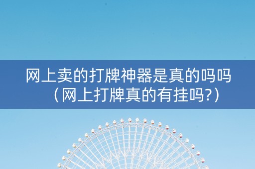 网上卖的打牌神器是真的吗吗（网上打牌真的有挂吗?）