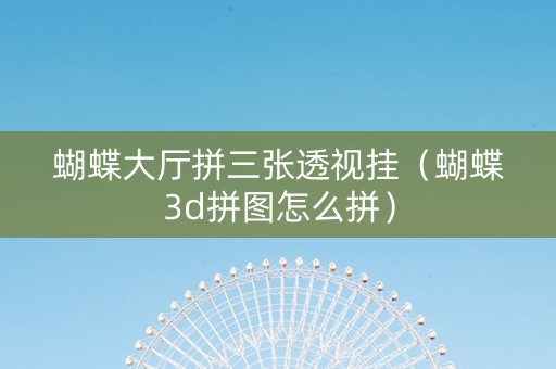 蝴蝶大厅拼三张透视挂（蝴蝶3d拼图怎么拼）
