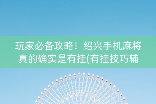 玩家必备攻略！绍兴手机麻将真的确实是有挂(有挂技巧辅助器)