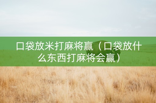 口袋放米打麻将赢（口袋放什么东西打麻将会赢）