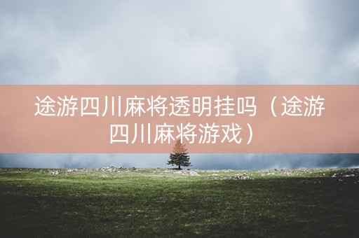 途游四川麻将透明挂吗（途游四川麻将游戏）