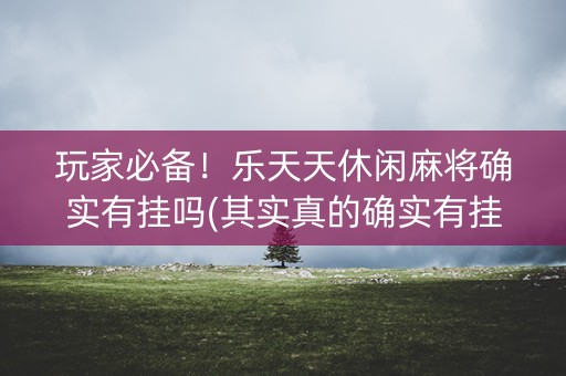 玩家必备！乐天天休闲麻将确实有挂吗(其实真的确实有挂)