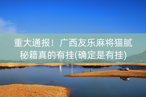 重大通报！广西友乐麻将猫腻秘籍真的有挂(确定是有挂)