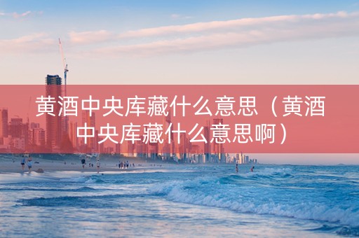黄酒中央库藏什么意思（黄酒中央库藏什么意思啊）