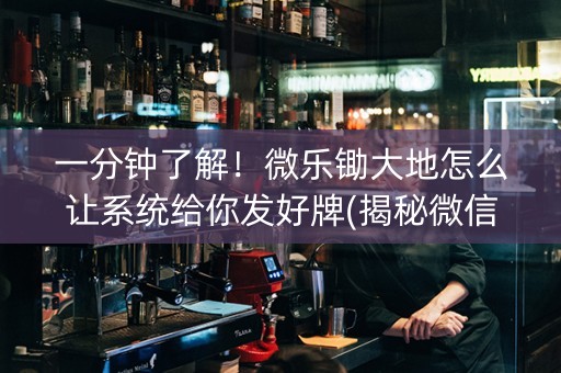 一分钟了解！微乐锄大地怎么让系统给你发好牌(揭秘微信里系统发好牌)