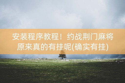 安装程序教程！约战荆门麻将原来真的有挂呢(确实有挂)