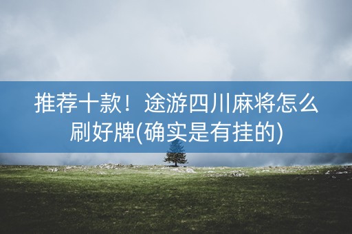 推荐十款！途游四川麻将怎么刷好牌(确实是有挂的)
