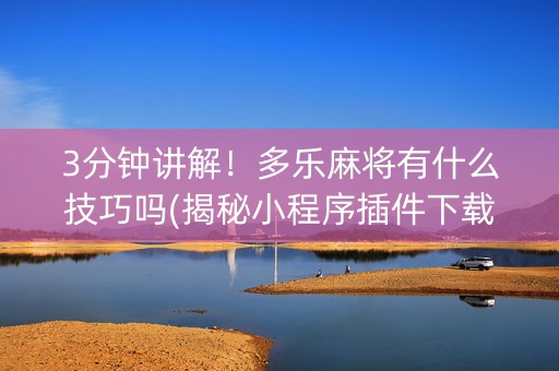 3分钟讲解！多乐麻将有什么技巧吗(揭秘小程序插件下载)