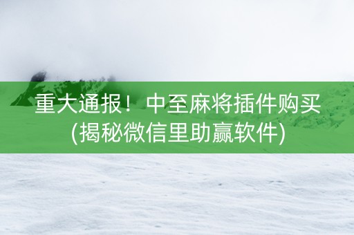重大通报！中至麻将插件购买(揭秘微信里助赢软件)