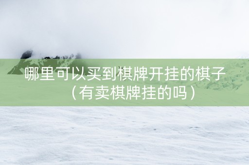 哪里可以买到棋牌开挂的棋子（有卖棋牌挂的吗）