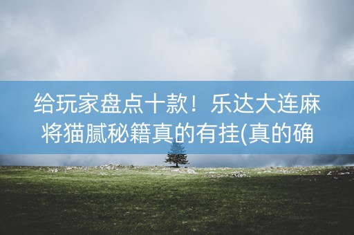给玩家盘点十款！乐达大连麻将猫腻秘籍真的有挂(真的确实是有挂)
