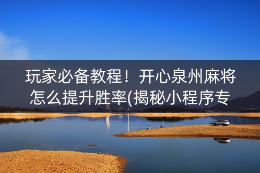 玩家必备教程！开心泉州麻将怎么提升胜率(揭秘小程序专用神器下载)