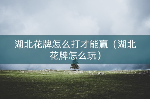 湖北花牌怎么打才能赢（湖北花牌怎么玩）