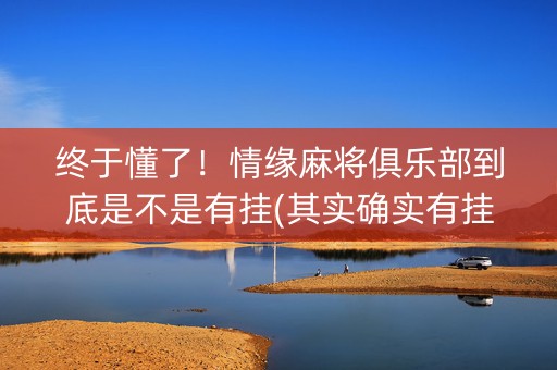 终于懂了！情缘麻将俱乐部到底是不是有挂(其实确实有挂)