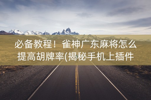 必备教程！雀神广东麻将怎么提高胡牌率(揭秘手机上插件免费)