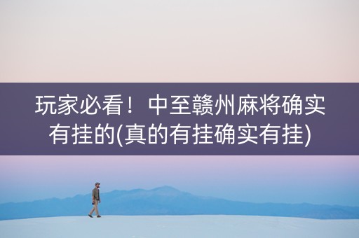 玩家必看！中至赣州麻将确实有挂的(真的有挂确实有挂)