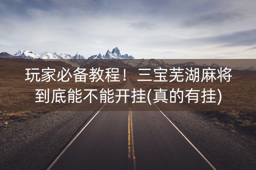玩家必备教程！三宝芜湖麻将到底能不能开挂(真的有挂)