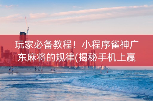 玩家必备教程！小程序雀神广东麻将的规律(揭秘手机上赢的诀窍)