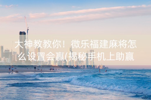 大神教教你！微乐福建麻将怎么设置会赢(揭秘手机上助赢神器购买)