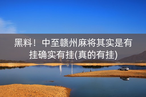 黑料！中至赣州麻将其实是有挂确实有挂(真的有挂)