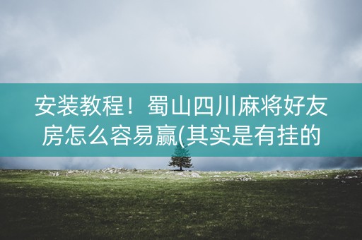 安装教程！蜀山四川麻将好友房怎么容易赢(其实是有挂的)