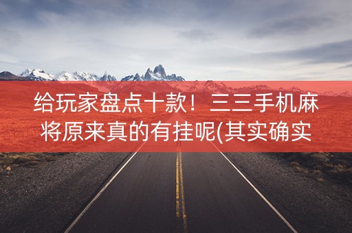 给玩家盘点十款！三三手机麻将原来真的有挂呢(其实确实有挂)