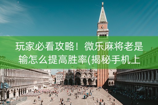 玩家必看攻略！微乐麻将老是输怎么提高胜率(揭秘手机上赢的诀窍)