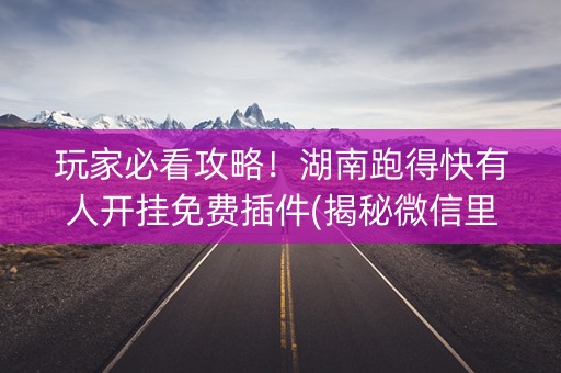玩家必看攻略！湖南跑得快有人开挂免费插件(揭秘微信里助赢神器)