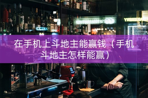 在手机上斗地主能赢钱（手机斗地主怎样能赢）