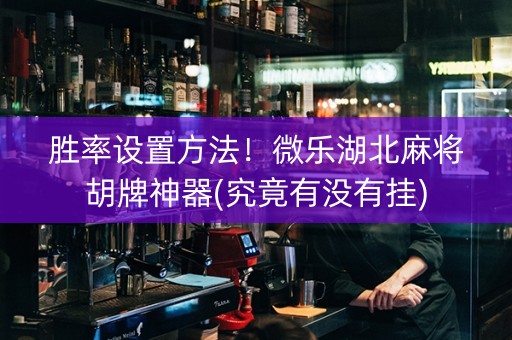 胜率设置方法！微乐湖北麻将胡牌神器(究竟有没有挂)