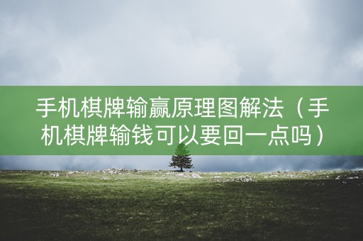手机棋牌输赢原理图解法（手机棋牌输钱可以要回一点吗）