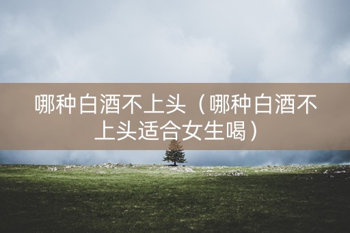 哪种白酒不上头（哪种白酒不上头适合女生喝）