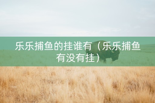 乐乐捕鱼的挂谁有（乐乐捕鱼有没有挂）