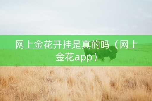 网上金花开挂是真的吗（网上金花app）