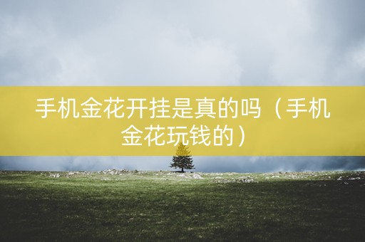 手机金花开挂是真的吗（手机金花玩钱的）