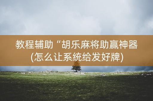 教程辅助“胡乐麻将助赢神器(怎么让系统给发好牌)